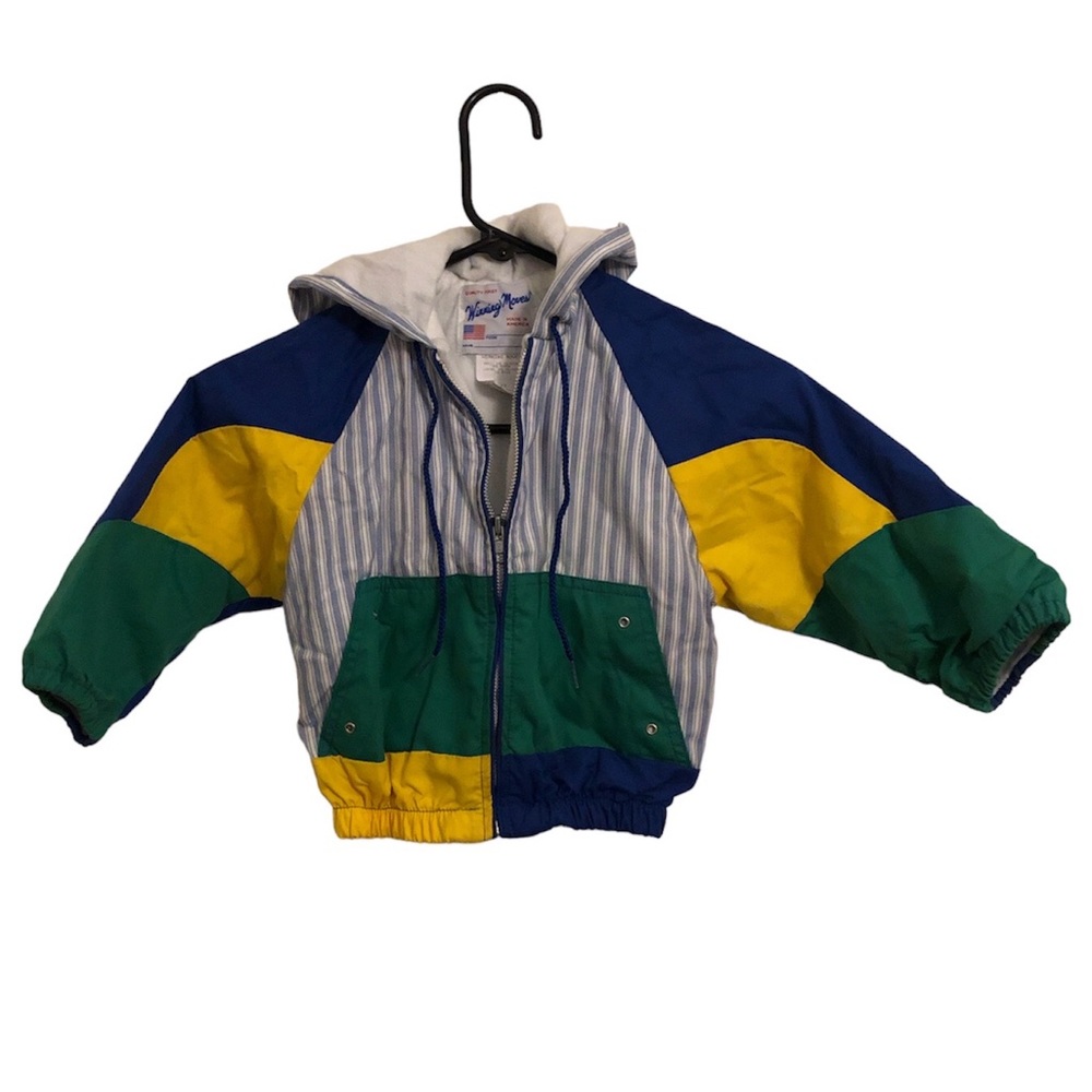 Vintage Winning Moves Hooded Faux Zip Coat